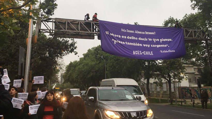 Manifestación ACES contra el proyecto Aula Segura