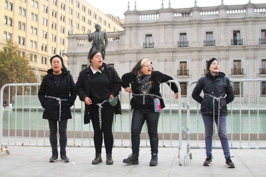 Marcha de la Red Chilena Contra Violencia Hacia Mujeres por el indulto de Katty Hurtado.