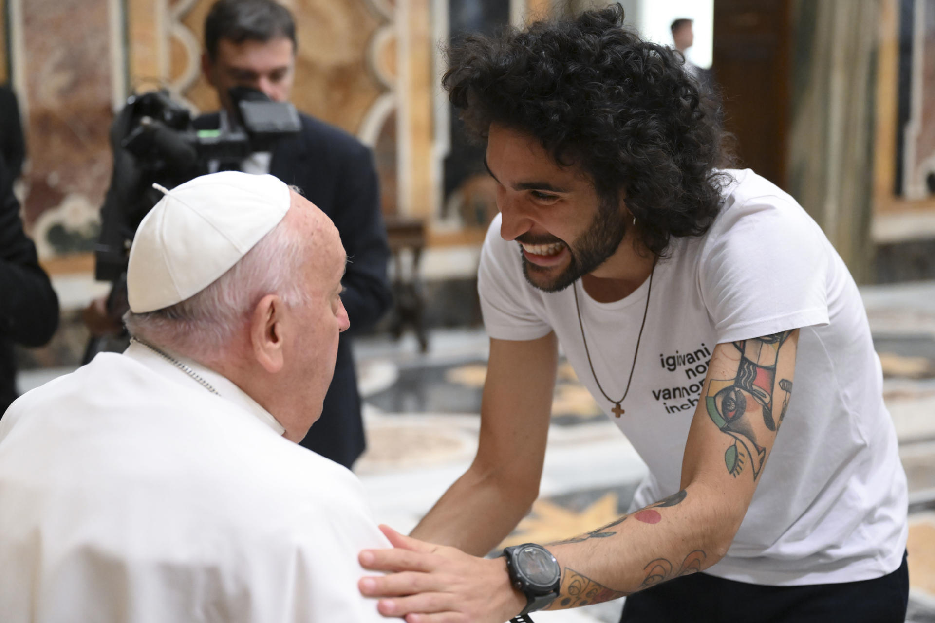 Papa Francisco en encuentro con premios Nobel de la Paz