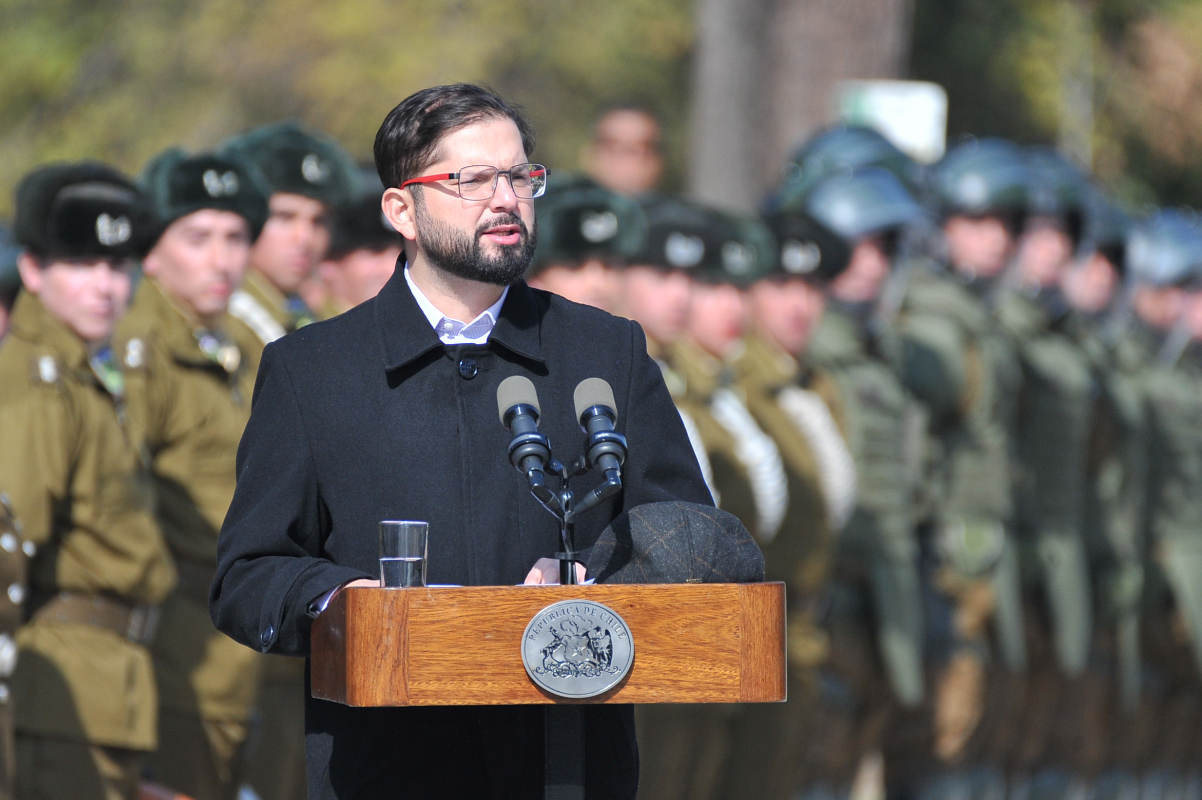 Presidente Gabriel Boric en el aniversario de Carabineros