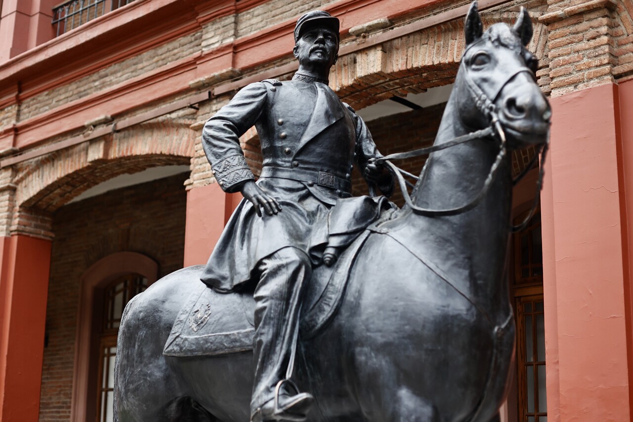 Estatua del general Baquedano en el Museo Militar/Agencia Uno